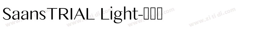 SaansTRIAL Light字体转换